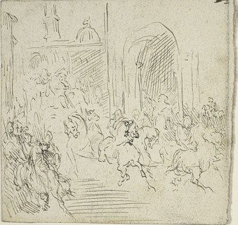 Equestrian Scene in a City, n.d. Creator: Jean-Baptiste Carpeaux.