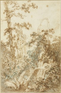 Capriccio with Fountain and Frolicking Swans, 1772. Creator: Jean Baptiste Marie Huet.