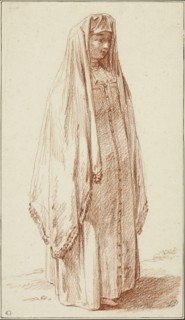 A Woman in Russian Dress, 1780. Creator: Jean Baptiste Le Prince.