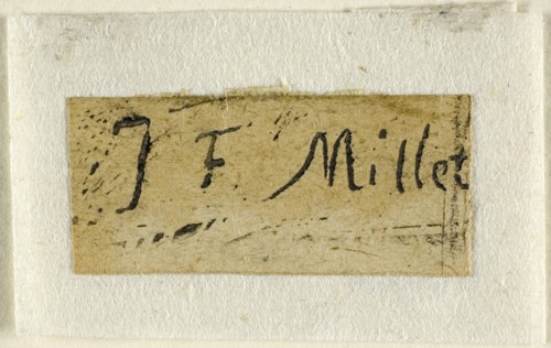 Signature Fragment from the Shepherdess, n.d. Creator: Jean Francois Millet.