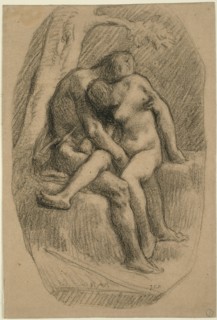 The Lovers, 1846/50. Creator: Jean Francois Millet.