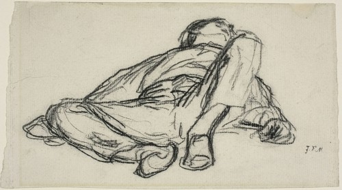Sleeping Peasant, c. 1865. Creator: Jean Francois Millet.