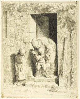 The Maternal Precaution, 1860–63. Creator: Jean Francois Millet.