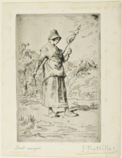The Spinner, 1868–69. Creator: Jean Francois Millet.