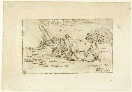 The Two Cows, c. 1847. Creator: Jean Francois Millet.