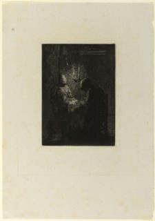 The Vigil, 1856. Creator: Jean Francois Millet.