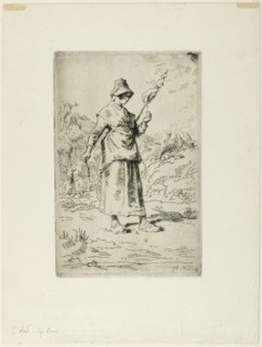 The Spinner, 1868–69. Creator: Jean Francois Millet.