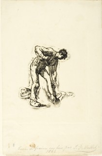 Peasant Digging, 1863. Creator: Jean Francois Millet.