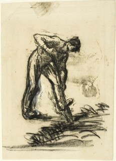 Peasant Digging, 1863. Creator: Jean Francois Millet.