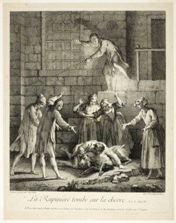 Comic Stories: The Plunderer Falls on the Goat, 1726. Creator: Jean-Baptiste Oudry.