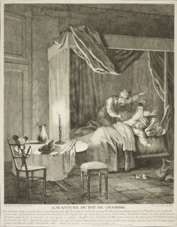 The Adventure of the Chamber Pot, plate four from Scènes du Roman Comique, n.d. Creator: Jean-Baptiste Oudry.