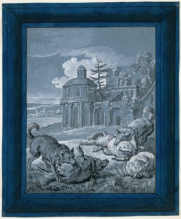 Wolves Attacking Sheep ("Rein de Trop II"), 1732. Creator: Jean-Baptiste Oudry.
