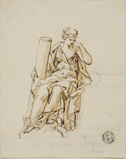 Fortitude: Unexecuted Design for the Monument to the First Duke of Marlborough, c. 1733. Creators: John Michael Rysbrack, Sir James Thornhill.
