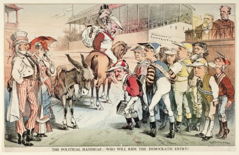 The Political Handicap, from Puck, n.d. Creator: Joseph Keppler.
