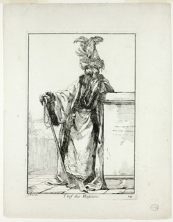 Chef des Huissiers, plate fourteen from Caravanne du Sultan à la Mecque, 1748. Creator: Joseph-Marie Vien the Elder.