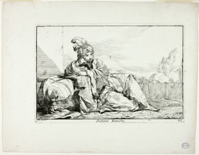 Sultane Blanche, plate 25 from Caravanne du Sultan à la Mecque, 1748. Creator: Joseph-Marie Vien the Elder.