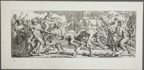 Offering to Bacchus, plate one of four from Le Travaux de la Vendange, 1750. Creator: Joseph-Marie Vien the Elder.