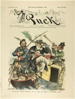 The Great American Statesman, Puck, published September 5, 1883. Creator: Louis Dalrymple.