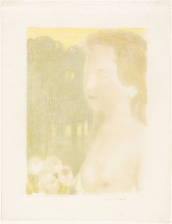 She was More Beautiful Than Dreams, plate seven from Love, 1898, published 1899. Creator: Maurice Denis.