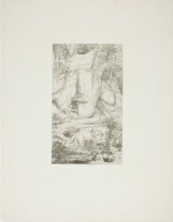 A Hermit Leading his Horse to Water, 1840. Creator: Moritz von Schwind.