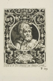 Hector of Troy, plate one from The Nine Worthies, 1594. Creator: Nicolaes de Bruyn.