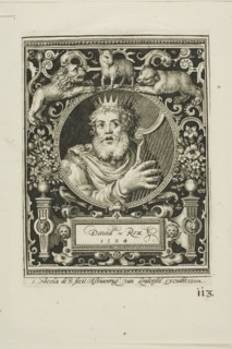 King David, plate five from The Nine Worthies, 1594. Creator: Nicolaes de Bruyn.