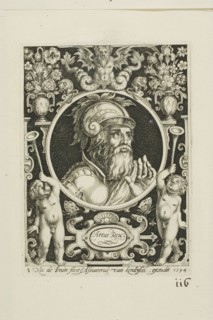 King Arthur, plate eight from The Nine Worthies, 1594. Creator: Nicolaes de Bruyn.