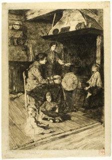 The Lace Maker, 1880/ 1882. Creator: Otto Henry Bacher.