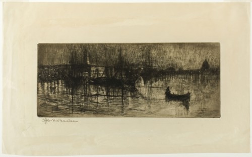 Rainy Night, 1880/ 1882. Creator: Otto Henry Bacher.