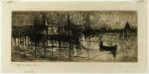 Rainy Night, 1880/ 1882. Creator: Otto Henry Bacher.