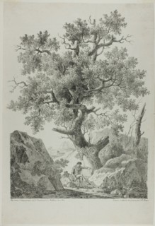 Artist in a Rocky Landscape, 1816. Creator: Pierre Antoine Mongin.