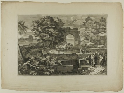Christ and His Disciples with a Triumphal Arch in the Distance, 1668–71. Creator: Sébastien Bourdon.