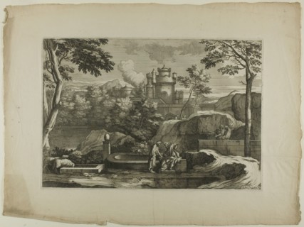 View of a City (Christ with the Good Samaritan at the Well), 17th century. Creator: Sébastien Bourdon.
