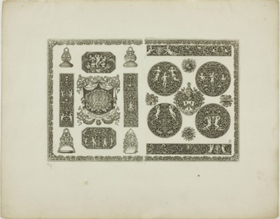 Plate Five, from Book of Ornament, 1704. Creator: Simon Gribelin.
