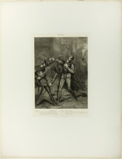 Villain, Thou Diest, plate ten from Othello, 1844. Creator: Theodore Chasseriau.