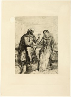 She Thank'd Me, plate two from Othello, 1844. Creator: Theodore Chasseriau.