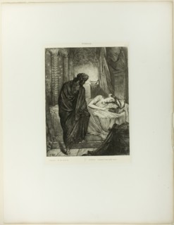 Yet She Must Die, plate eleven from Othello, 1844. Creator: Theodore Chasseriau.