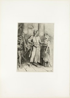 Honest Iago, my Desdemona must I leave to thee, plate four from Othello, 1844. Creator: Theodore Chasseriau.