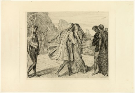 O My Fair Warrior!, plate five from Othello, 1844. Creator: Theodore Chasseriau.
