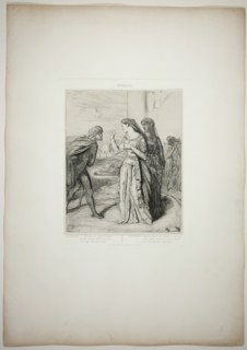 Therefore be merry, Cassio, plate six from Othello, 1844. Creator: Theodore Chasseriau.