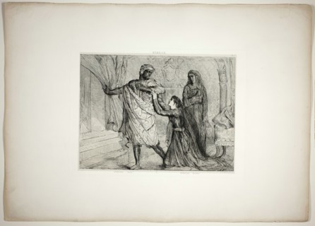 Away!, plate seven from Othello, 1844. Creator: Theodore Chasseriau.