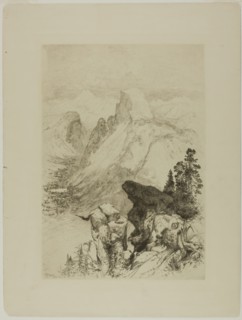 Half-Dome, View from Moran Point, 1887. Creator: Thomas Moran.