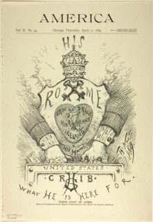 Their Coat of Arms, published April 11, 1889. Creator: Thomas Nast.