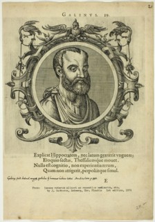 Portrait of Galenus, published 1574. Creators: Unknown, Johannes Sambucus.