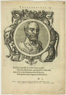 Portrait of Theophrastus, published 1574. Creators: Unknown, Johannes Sambucus.