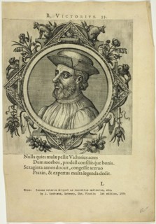Portrait of B. Victorius, published 1574. Creators: Unknown, Johannes Sambucus.