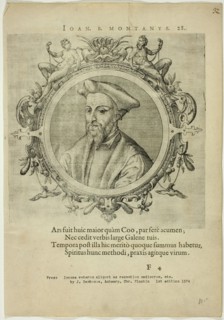 Portrait of Joan B. Montanus, published 1574. Creators: Unknown, Johannes Sambucus.