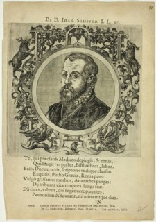 Portrait of Dr. Joan Sambuco, published 1574. Creators: Unknown, Johannes Sambucus.