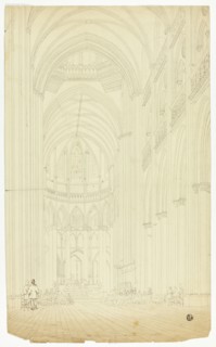 Interior of a Gothic Cathedral, n.d. Creator: Unknown.