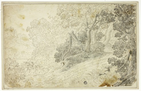 Wooded River Landscape with View of Castle, n.d. Creator: Unknown.